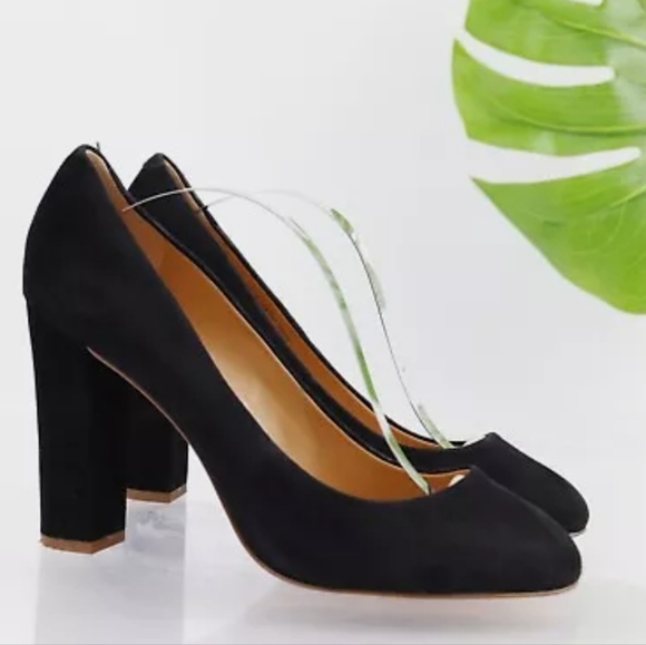 J Crew Etta Black Suede Pumps Heels Womens Size 6.5 - Picture 1 of 9
